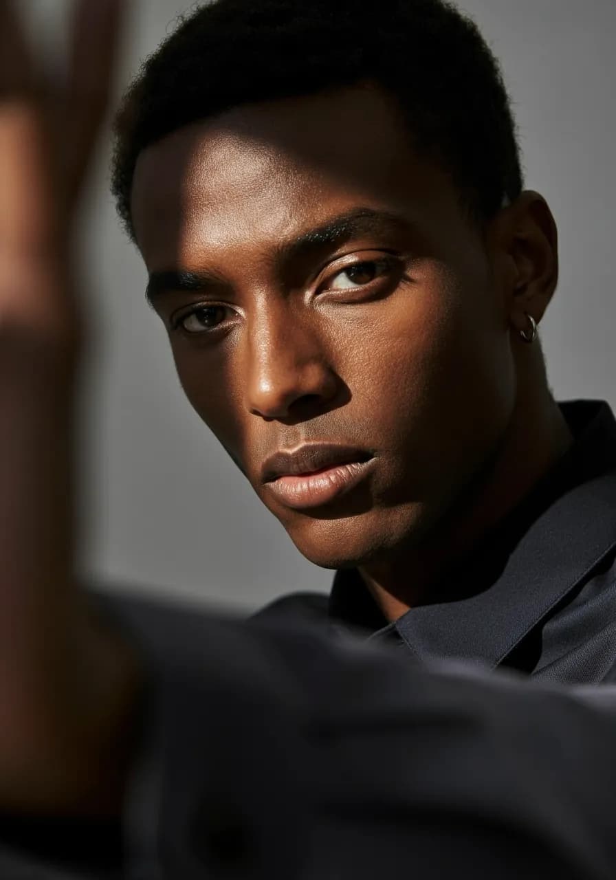 A man looks relaxed and happy with soft learning