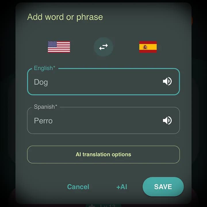 Quick translation in A-Dictionary