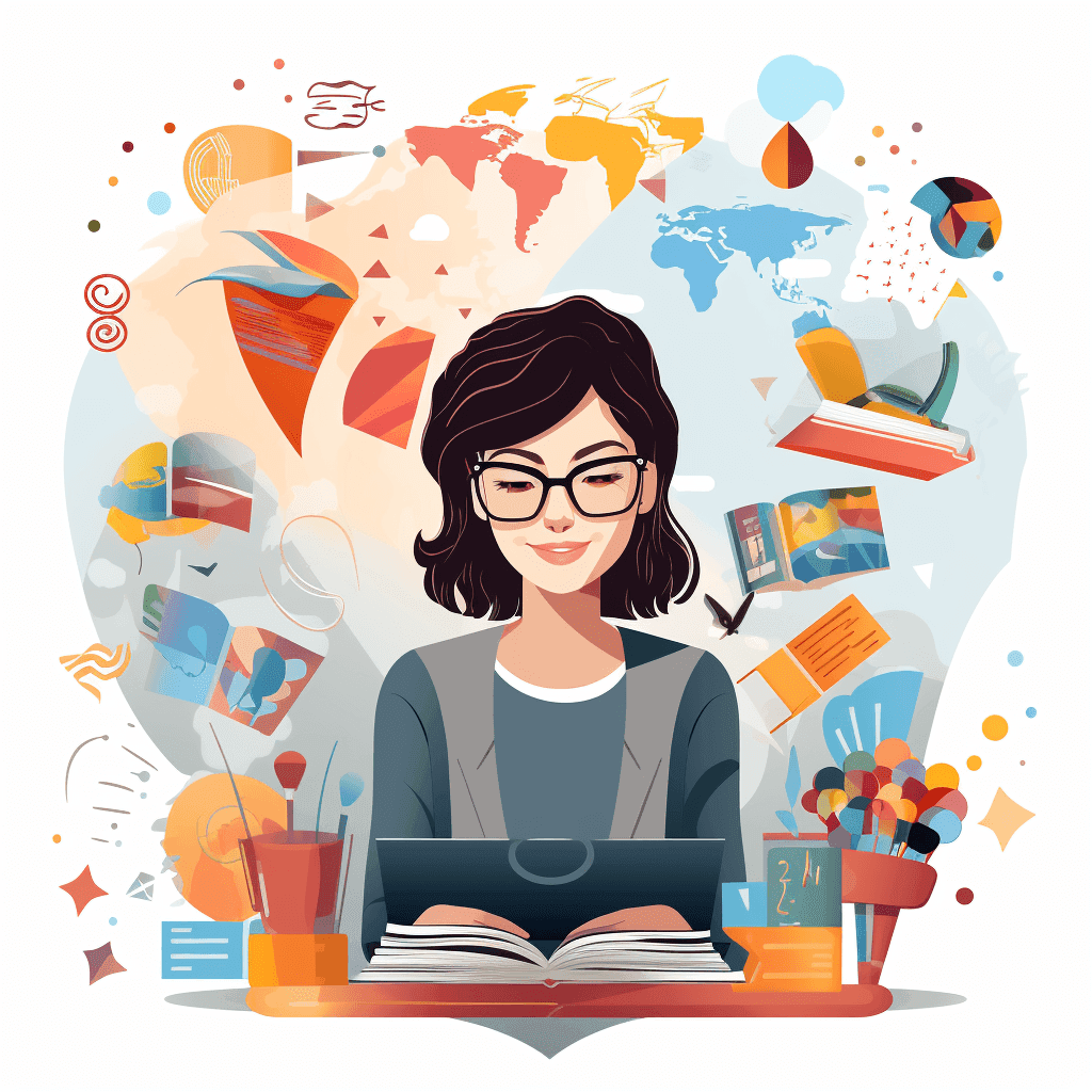 person using dictionary and learn new words