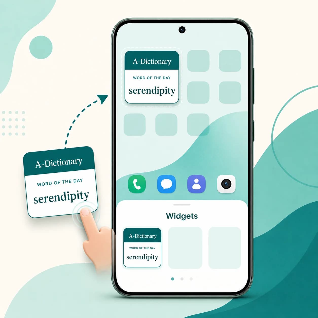 AndroidにA-Dictionaryウィジェットを配置